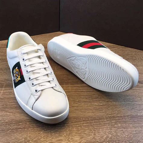 gucci men embroidered sneaker with sneak|classic Gucci sneakers for men.